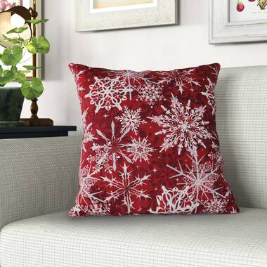 Red and silver online throw pillows